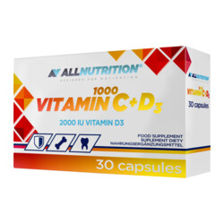 ALLNUTRITION Vitamin C 1000 + D3 30 kapsler