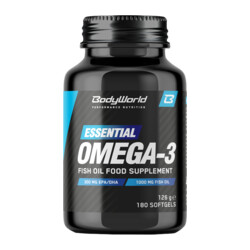 BodyWorld Essential Omega-3 180 kapslar