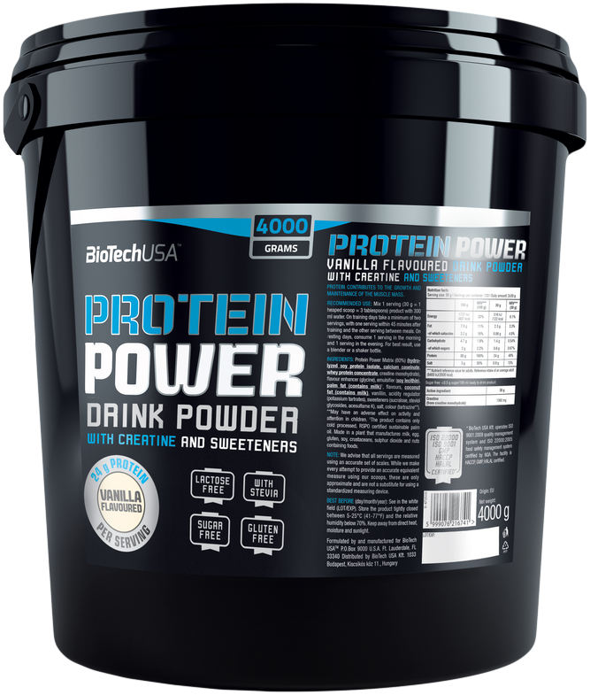 BioTech USA Protein Power 4000 g jahoda-banán.