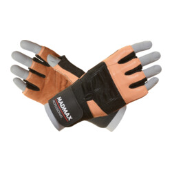 MadMax Fitness Gloves Professional Natural Brown / Black MFG-269 1 pair