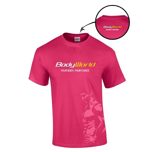 BodyWorld Mens BodyWorld T-shirt Rosa L