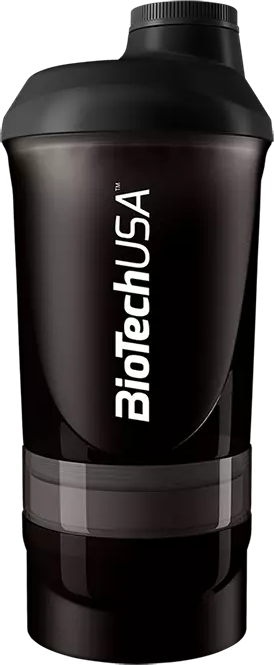 BioTech USA Shaker WAVE + 600 Ml + 350 Ml Black