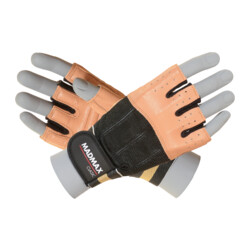 MadMax Fitness Gloves Clasic Natural Brown MFG-248B 1 pair