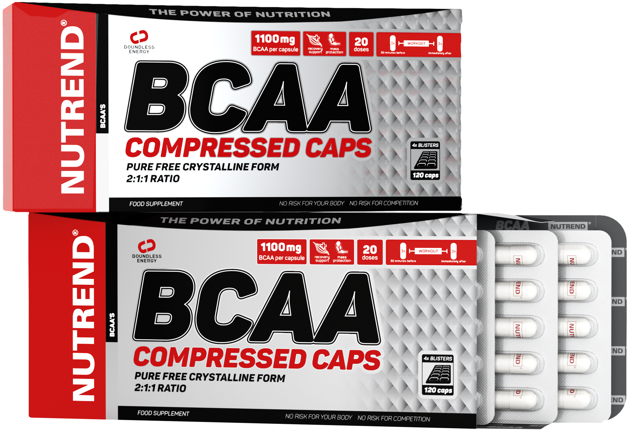 Nutrend BCAA Compressed Caps 120 Capsules