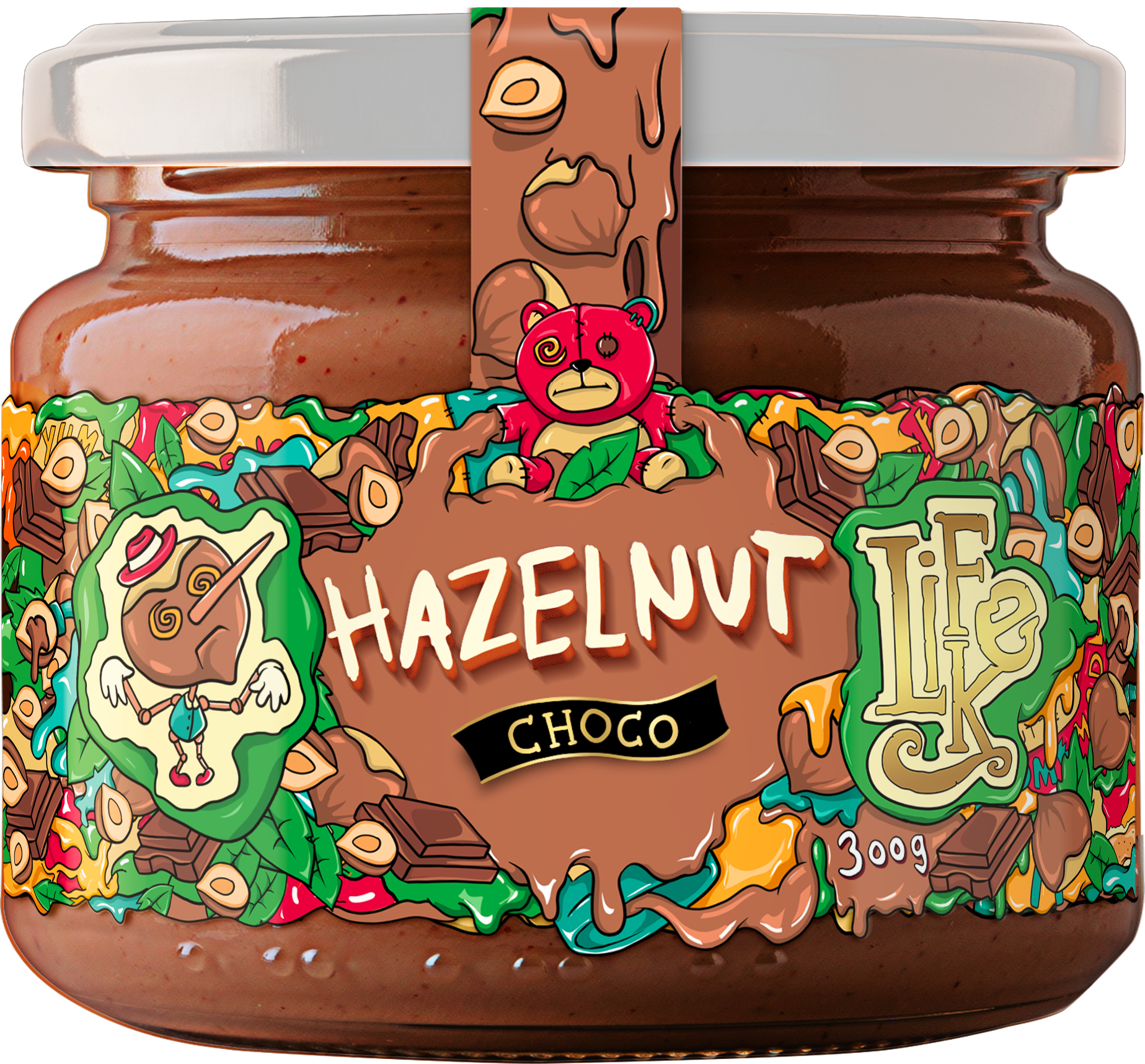 LifeLike Hazelnut Butter With Chocolate 300 G Hazelnut-chocolate