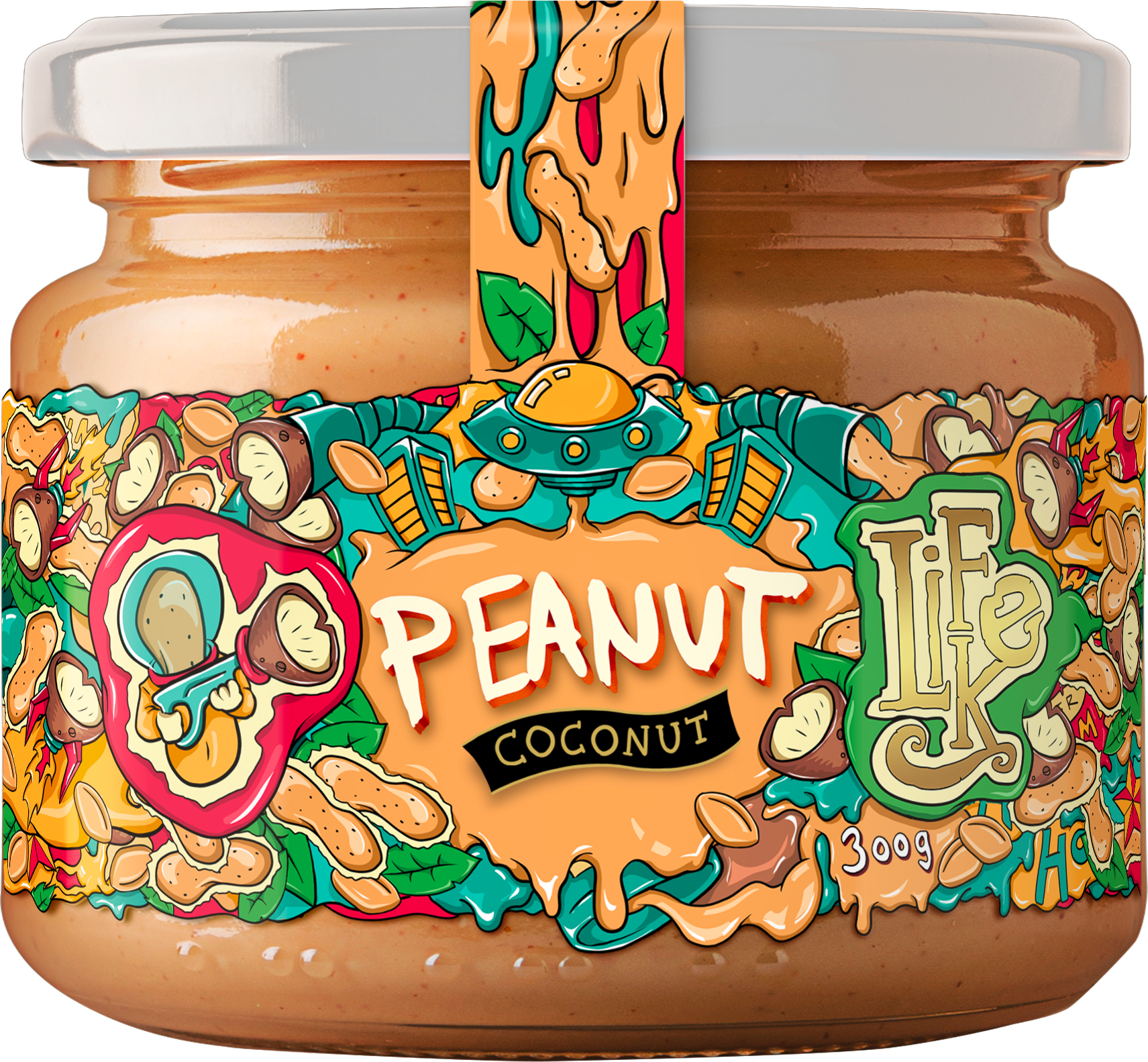 LifeLike Peanut Coconut Butter 300 G Erdnuss-Kokosnuss