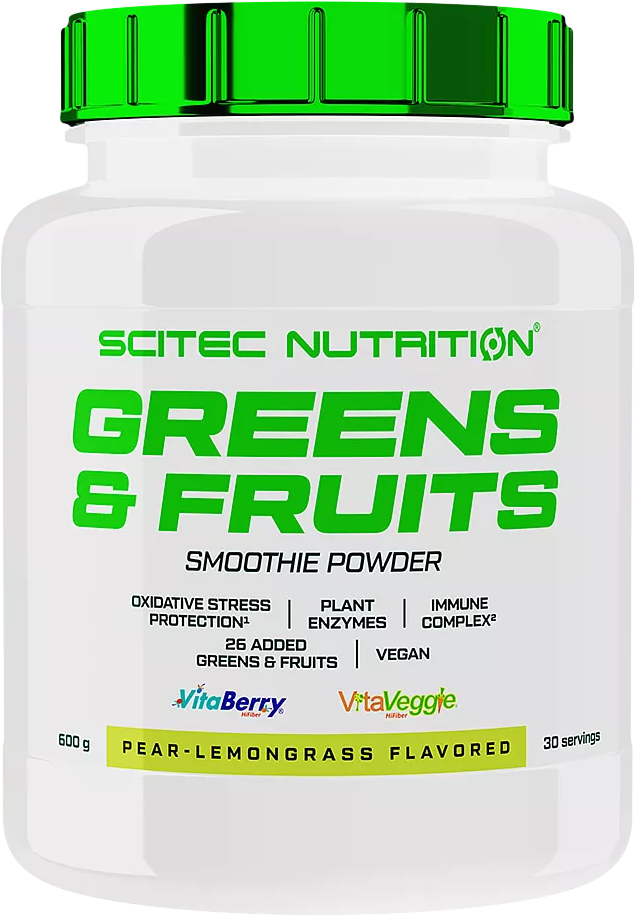 Scitec Nutrition Greens & Fruits 600 G Körte-citromfű