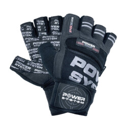 Power System Wrist Wrap Gloves Power Grip PS 2800 1 par - črn