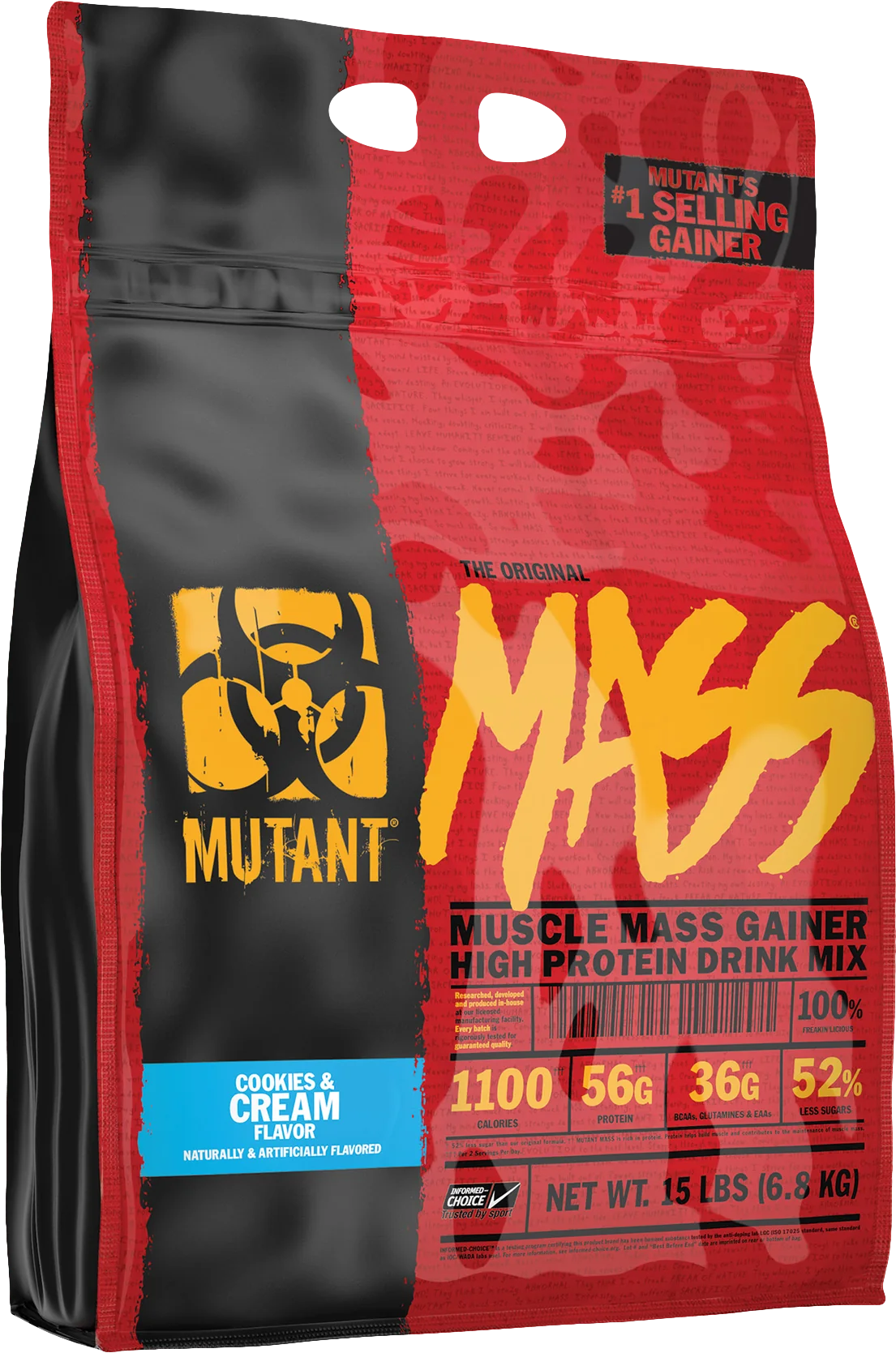 Mutant Mass New 6800 g glace à la vanille.