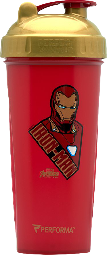 PerfectShaker Shaker Hero Marvel Collection IRON MAN 800 Ml červená