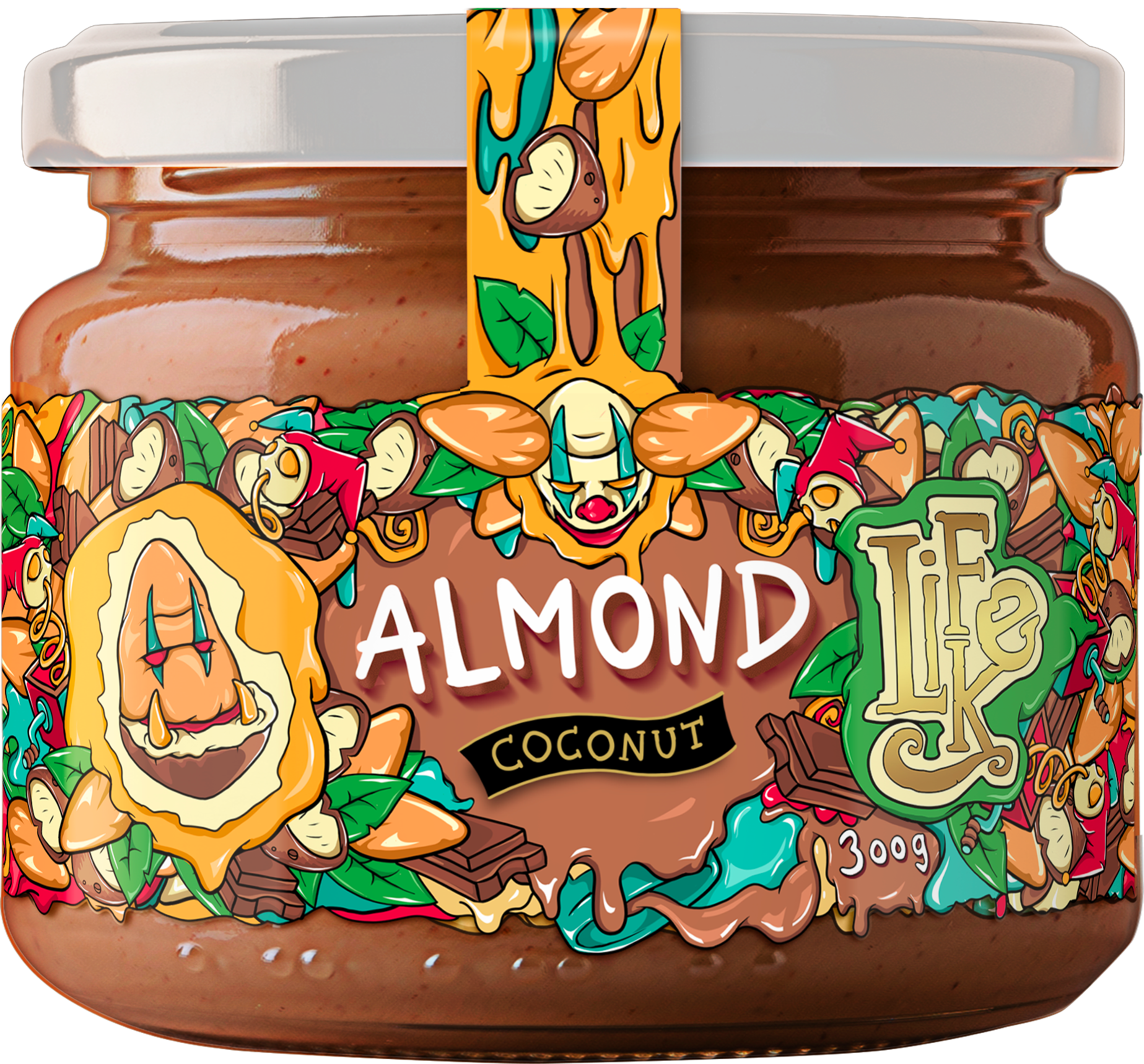 LifeLike Almond Coconut Choco 300 G Mandel-Kokosnuss-Schokolade