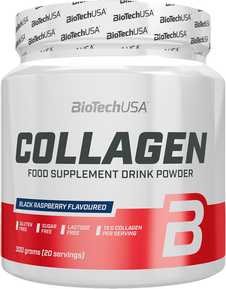 BioTech USA Collagen 300 g černá malina.