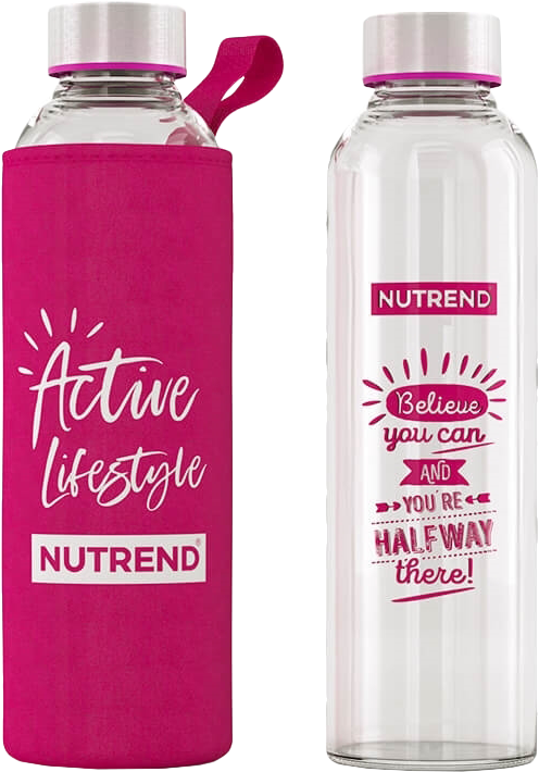 Nutrend Glass Bottle Active Lifestyle 500 Ml Lila/rosa