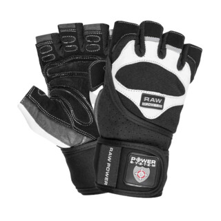 Power System Wrist Wrap Gloves Raw Power PS 2850 1 pair - black-white