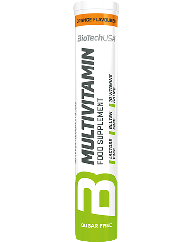 BioTech USA Multivitamin Effervescent Tablets 20 Tablets Orange