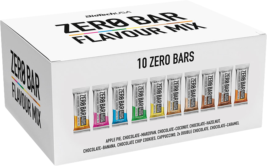 BioTech USA Zero Bar MIX BOX 10 X 50 G Geschmacksmischung