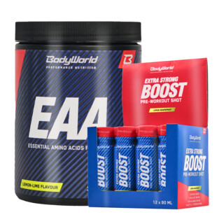 BodyWorld EAA 390 g + Boost Shot 12 x 80 ml