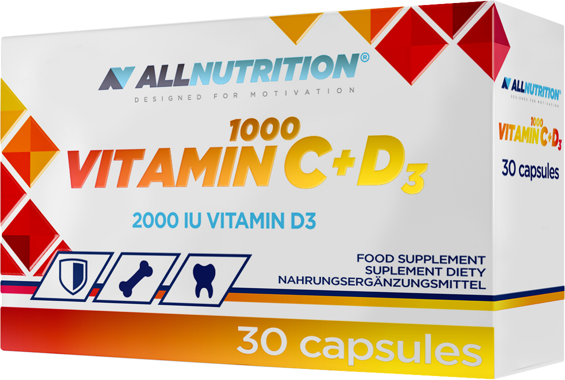 ALLNUTRITION Vitamin C 1000 + D3 30 Capsules