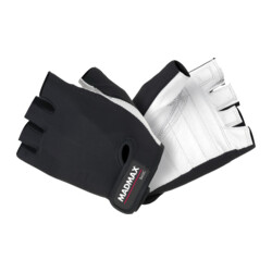 MadMax Fitness Gloves Basic White/Black MFG-250 1 ζευγάρι