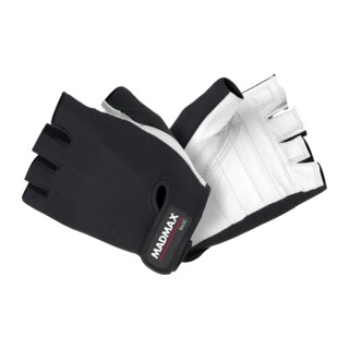 MadMax Fitness Gloves Basic White/Black MFG-250 1 pair