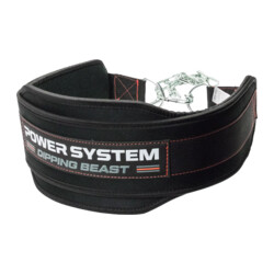 Power System Neoprene Dip Belt with Chain Dipping Beast PS 3860 črna / rdeča