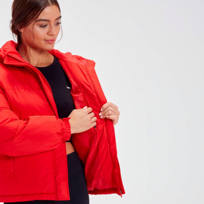 MyProtein Women's Outerwear Puffer Jacket danger