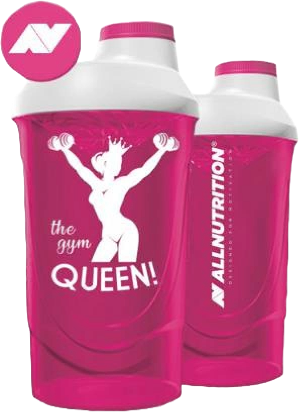 ALLNUTRITION Shaker The Gym Queen 600 Ml Transluzentes Rosa