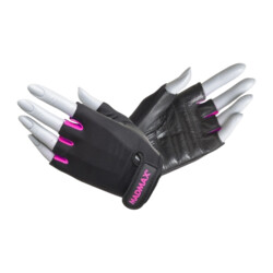 MadMax Women's gloves MFG-251 Rainbow fekete / neon rózsaszín