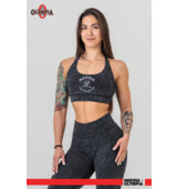 Nebbia Washed Medium-Support Sports Bra GOLDEN AGE 778 svart