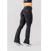 Nebbia Bubble Butt Flared Pants 2.0 POWER LIFT 308 črna