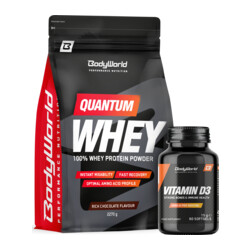 BodyWorld Quantum Whey Protein 2270 g + FREE Vitamin D3 60 caps
