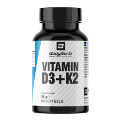 BodyWorld Vitamin D3+K2 90 capsules