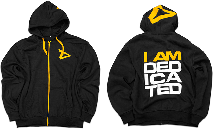 Comfortable Dedicated tracksuit hoodie with ‘I am Dedicated’ print